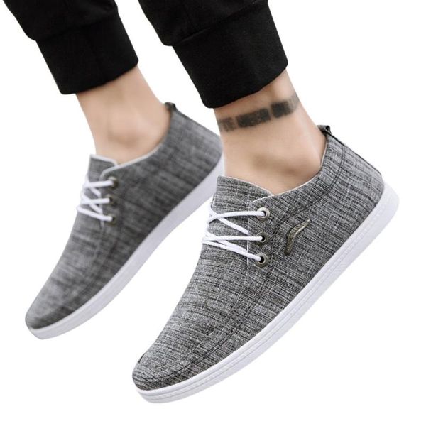 

cho white men casual shoes 3 color canvas fashion slipon breathable leisure lazy basic outsize shoes ship, Black
