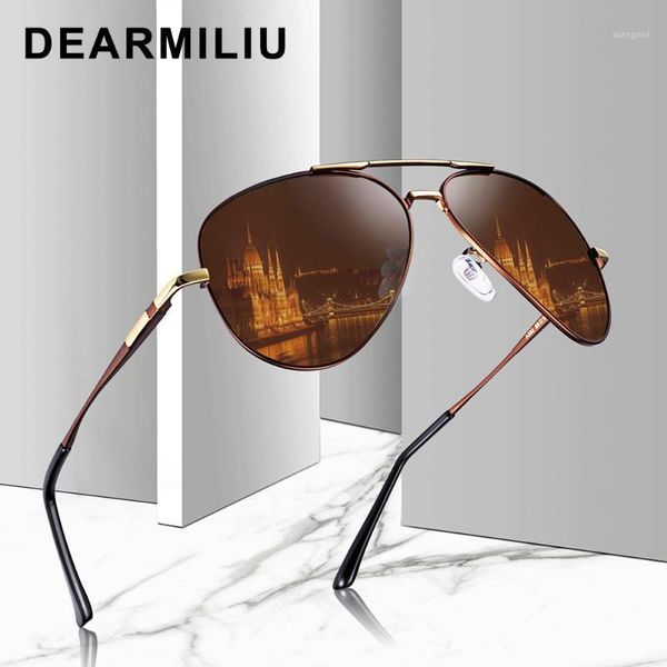 

sunglasses dearmiliu classic alloy frame driver men polarized coating mirror eyewear aviation sun glasses for women1, White;black