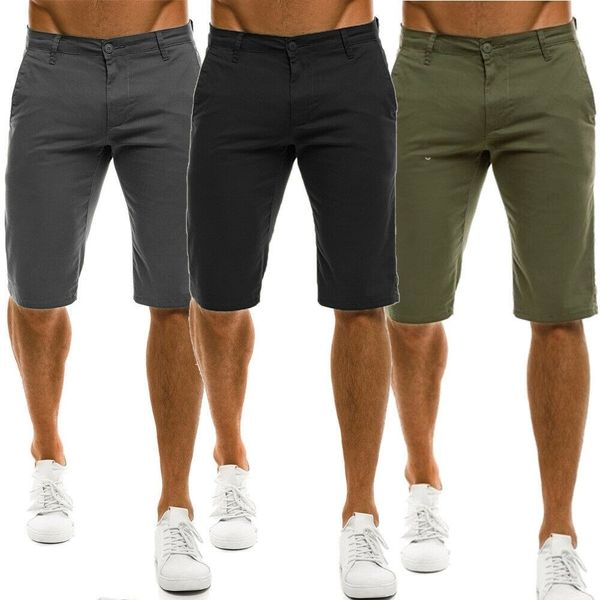 

2019 new style men's summer fashion solid casual with pocket basketball shorts, White;black