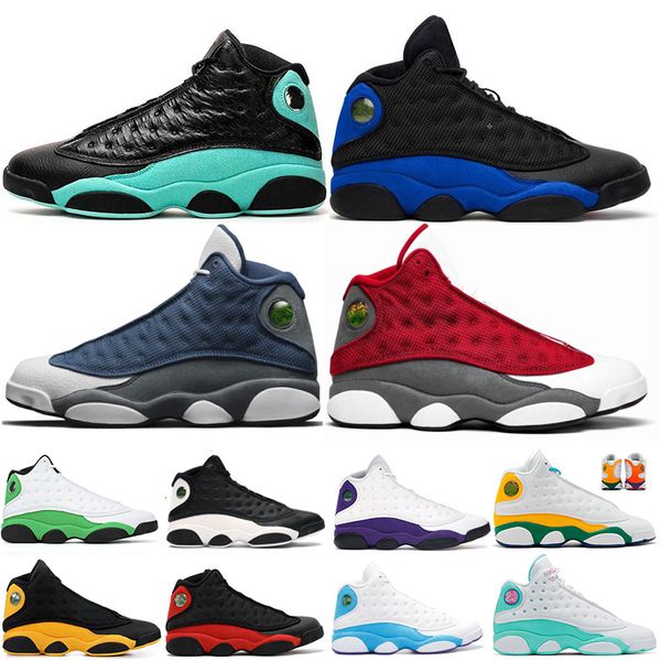 

red flint 13 13s basketball shoes for mens womens hyper royal lucky green he got game aurora men shoes sneakers trainers 5.5-13, White;red