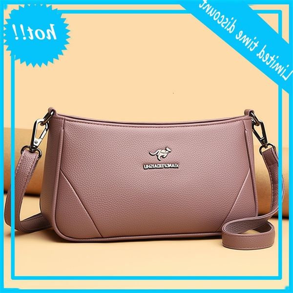 

pure colour single armpit small square pockets women soft pu leather shoulder towels female light weight casual crossbody cups sac