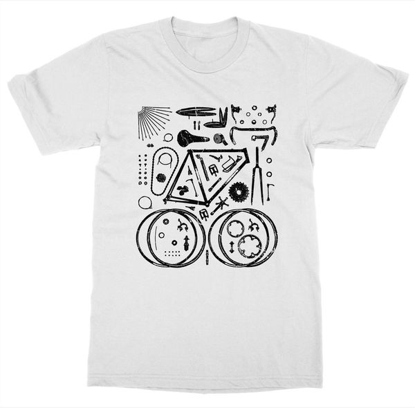 

new men's parts t-shirt biker pedal ride cycler spin gear wheel saddle race chain bicycle tee shirt sport hooded sweatshirt hoodie