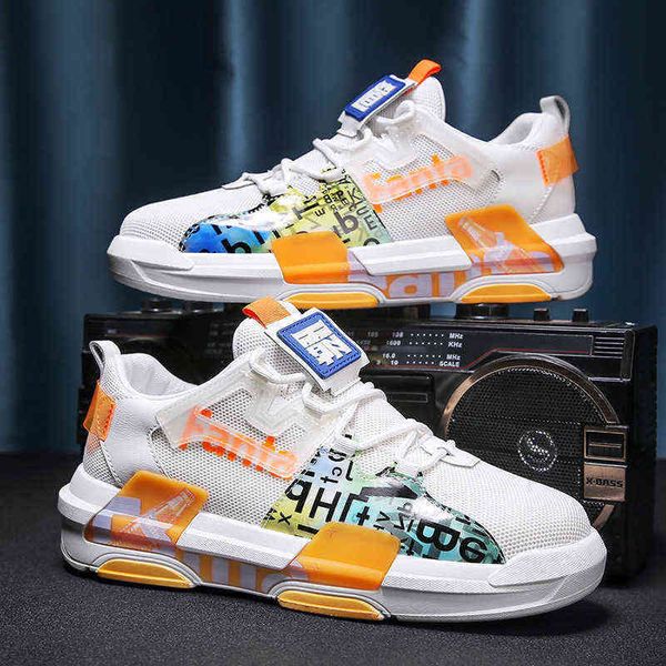 

running shoes spring new sneakers 2022 men casual shoes fashion ins mesh breathable sports dad huarache run trainers indoor 220124