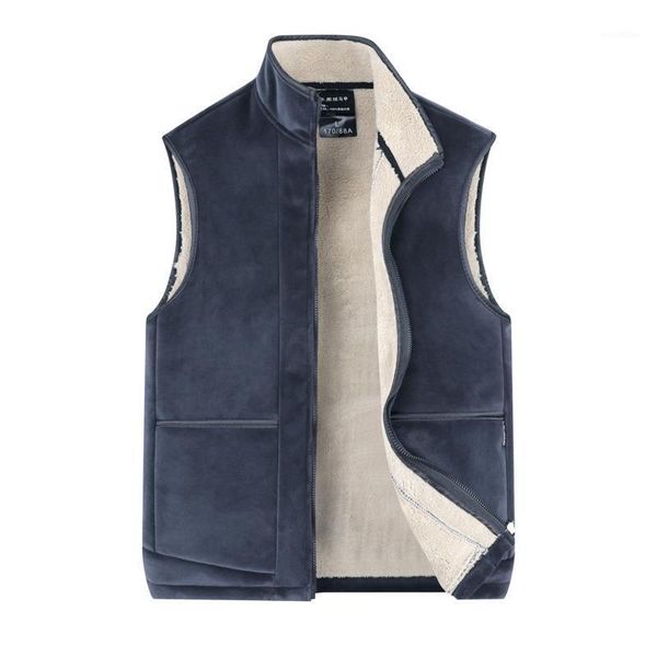 

2020 new mens clothing fashion vest men autumn winter jackets thick vests man sleeveless coats male fleece warm waistcoat1, Black;white