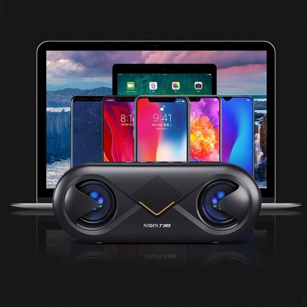 

wireless portable bluetooth 5.0 speaker 4d stereo sound loudspeaker outdoor double speakers support tf card/usb drive/aux