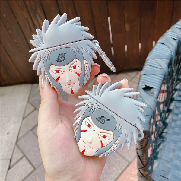 

3d anime cute naruto senju tobirama case for airpods 1 2 charge box soft silicone wireless bluetooth earphone protective cover coque