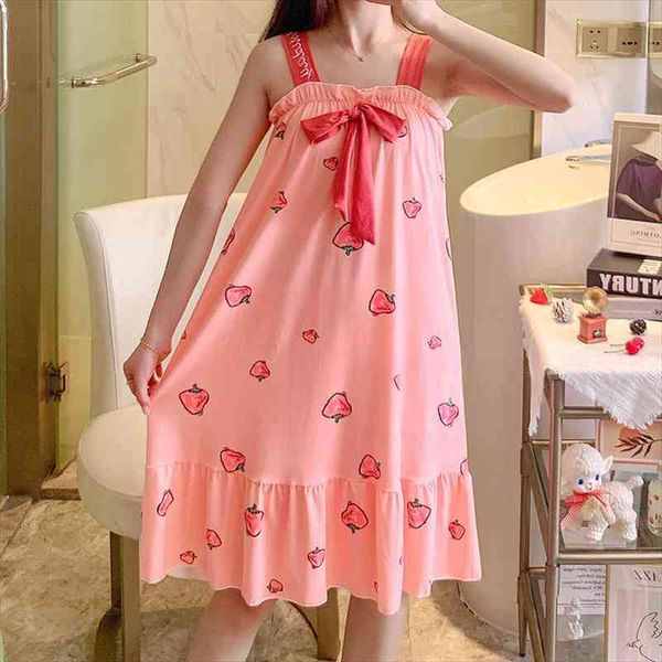 

summer bow nightgowns womens sleepwear homewear nightshirt women sleepwear loose ladies nightdresses girls clothing, Black;red