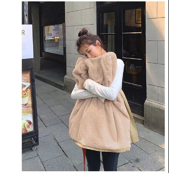

2021 new female size plus fashion parker fashionable women's winter coats loose waist and velvet jacket 7pdj, Tan;black