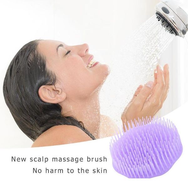 

1pc plastic head scalp massage comb shampoo scalp washing hair massager brush comb shower hair br jllytw, Silver