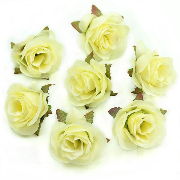 

10pcs silk artificial rose flower head scrapbooking flowers ball for wedding decoration scrapbooking wreath home accessories bbywrs