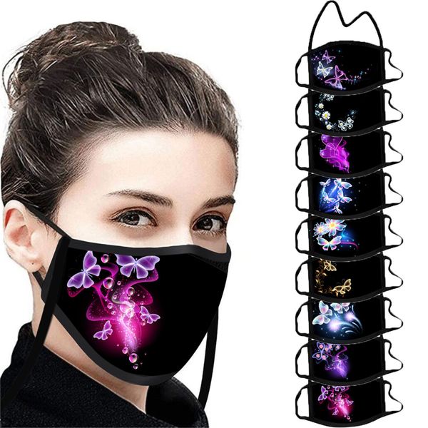 

comfortable print strap butterfly facemask designer hanging with 3d washable reusable mascara dustproof windproof breathable face mask