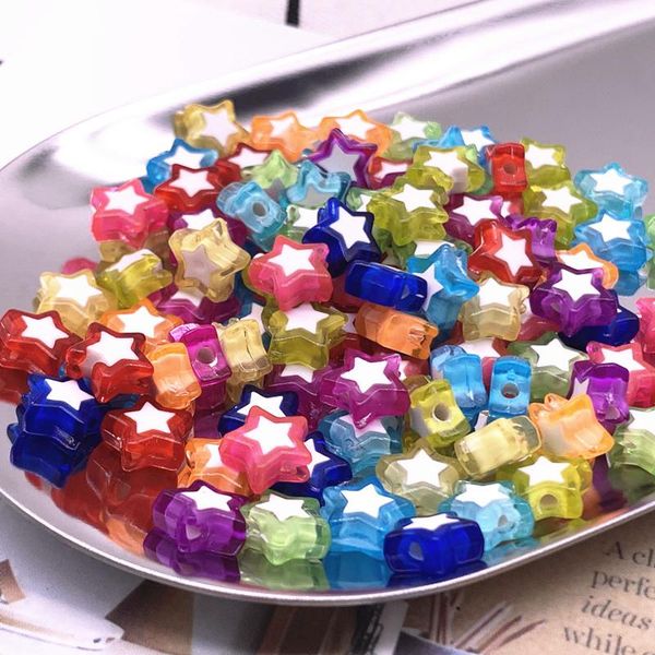 

new 50pcs five-pointed star acrylic beads loose spacer beads for jewelry making diy bracelet accessories wmtbgp bdesybag
