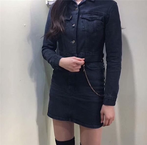 

autumn and winter new street solid color short section slim retro denim jacket women, trend washed fashion denim jacket ladies, Black;brown