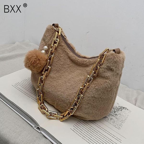 

bxx] faux fur bags for women 2020 winter soft small crossbody shoulder bag women's trending chain handbags and purses hp232