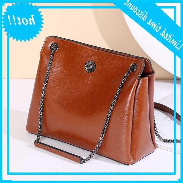 

2021 new fashion leather women's korean style chain versatile casual portable one shoulder messenger bag