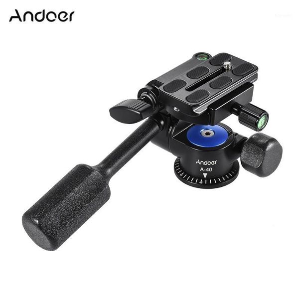 

andoer a-40 3 way camera tripod head aluminum 360 panoramic pgraphic damping head for canon nikon sony tripod monopod slider1