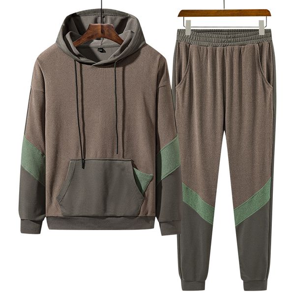 

men's designer clothing 2020 new fashion designer sportswear men's 2-piece hooded sweatshirt spring men's two-piece jogging s, Gray