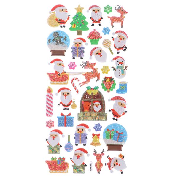 

claus snowman sticker xmas santa 1pc elk christmas decorations gifts for kids