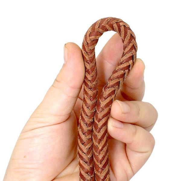 

dog leash rolled round leather braided lead leashes for small medium dogs walking running traini jlllqa