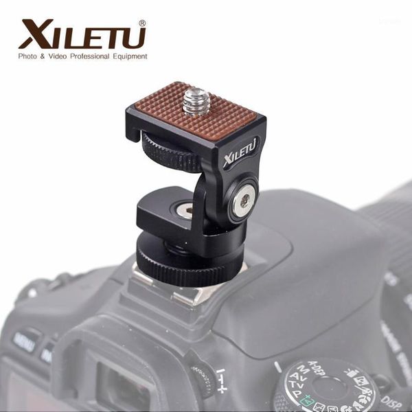 

-1 mini shoe adjustable mount holder on-camera monitor bracket stand 1/4'' screw for video camera monitor fill light flash1