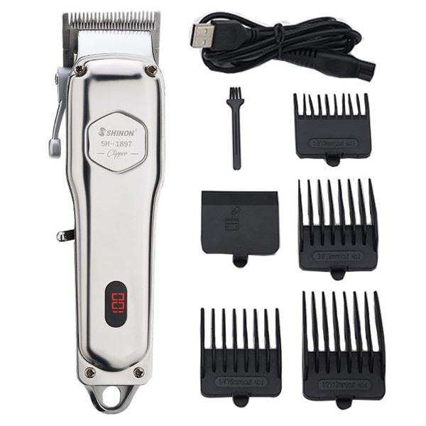 

professional electric hair trimmer all-metal barber hair clipper men cordless cutter machine cut magic rechargeable