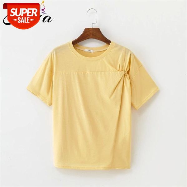 

h.sa 2019 women summer casual tee shirts solid loose high elastic solid cotton t-shirts basic summer tee tees #zi7g, White