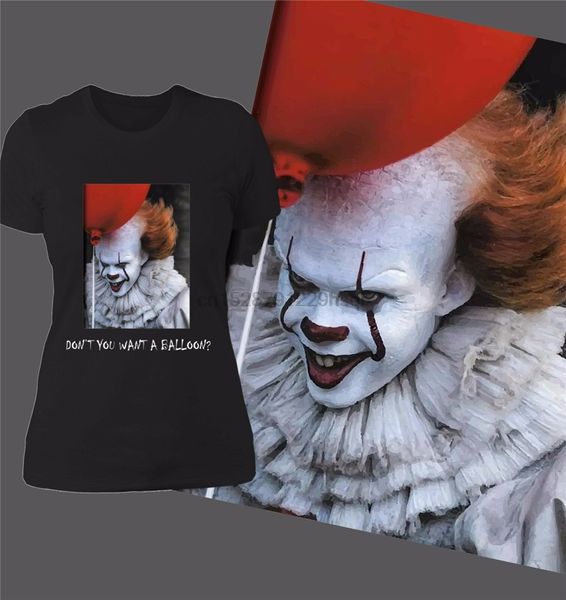 

it pennywise clown stephen king horror movie t-shirt women black ship fast custom made tee shirt sport hooded sweatshirt hoodie