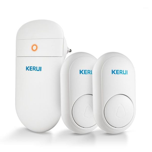 

kerui m518 wireless doorbell self power generation home security welcome smart chimes door bell led light 52 songs with button1