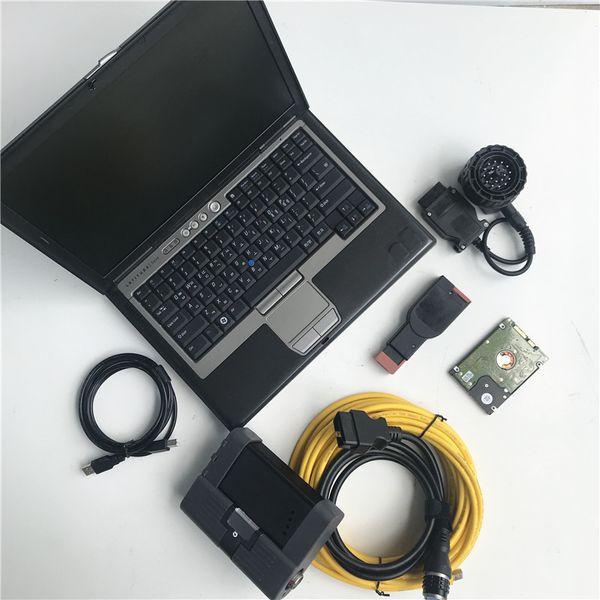 Auto ferramenta de diagnóstico para BMW ICOM A2 B C com laptop D630 instalado 2021.12V HDD versão profissional D 4.29 pronto para trabalhar