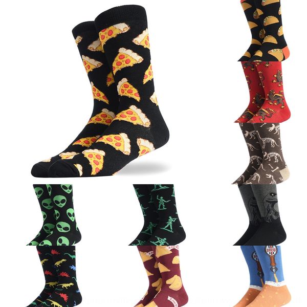 

новые мужское socksfrench картофеля фри и пончик творческих серий еды в осени зима 2019 новых люди socksfrench картофеля фри и пончик творче, Black