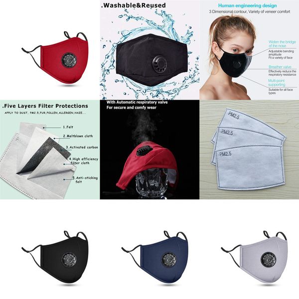 

breath with face valve masks cotton reusable pm2.5 mouth mask anti-dust washable maqu30 7tbg