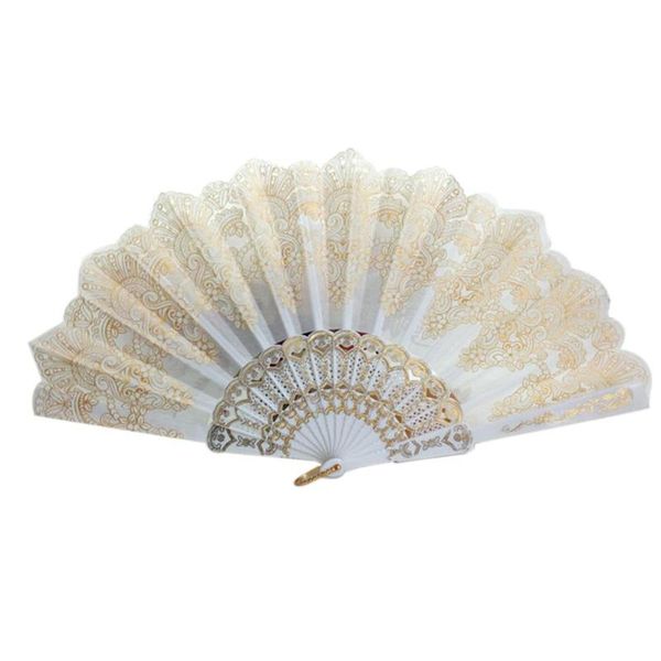 

party favor spanish style dance fan wedding silk lace folding held flower lady hand