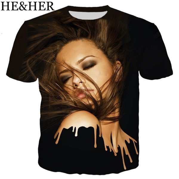 

superstar adriana lima cartoon 3d print shirts comics harajuku graphic men clothing