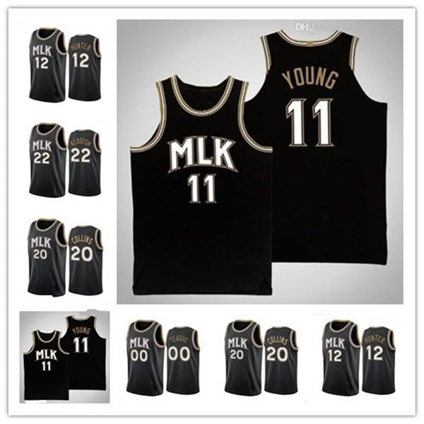 

hawks men jeff teague john collins de'andre huntertrae young black mlk city edition authentic custom jersey