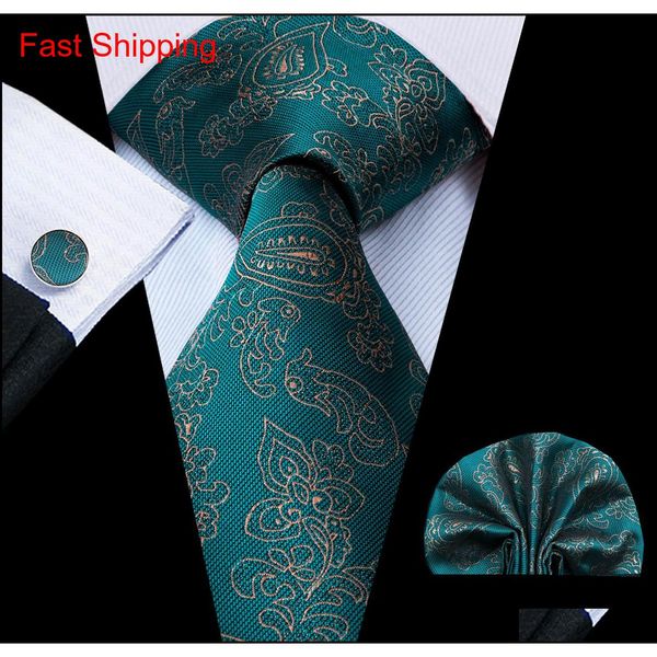 

10 styles 8.5cm men silk ties fashion for men classic silk hanky cufflinks jacquard woven wholesale ing b qylepx beauty888, Black;blue
