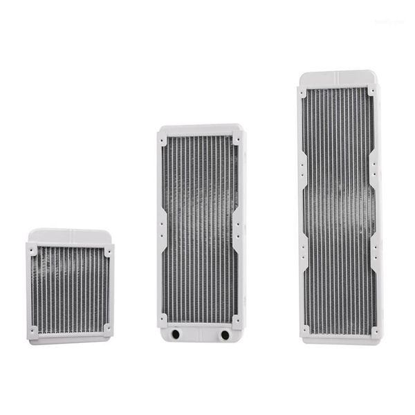 

fans & coolings 1pc white 120/240/360mm aluminium water cooling computer radiator cooler 18 tube cpu heat sink exchanger1