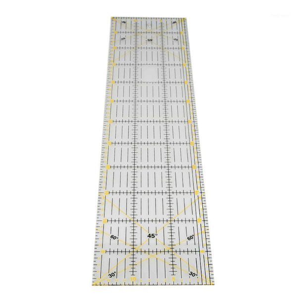 

multifunction acrylic drawing ruler set patchwork yardstick stable sewing ruler portable measure accurately tools1, Black