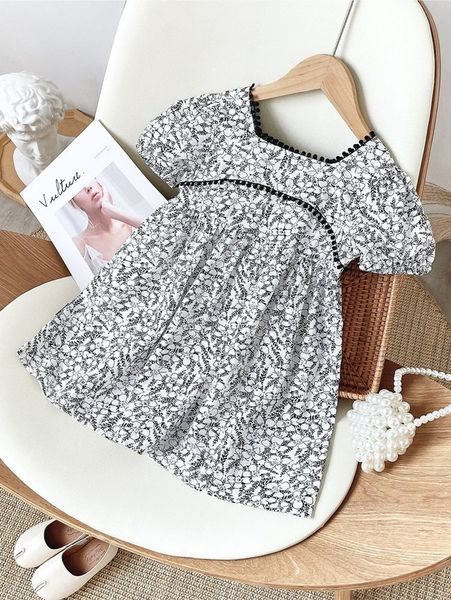 

toddler girls floral print puff sleeve smock dress she, Red;yellow