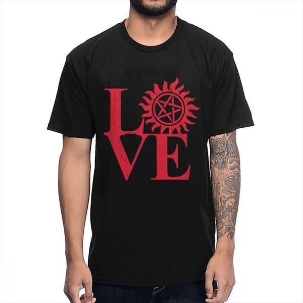 

love hunting supernatural winchester t shirt for male camiseta round neck big size t-shirt sport hooded sweatshirt hoodie