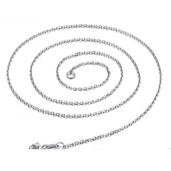 

1mm 925 sterling silver chains jewelry diy fashion women gifts link rolo chain necklaces with lobster clasps 925 stamp 16 18-24 inches nnoa