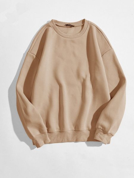 

solid round neck sweatshirt n663#, White;black