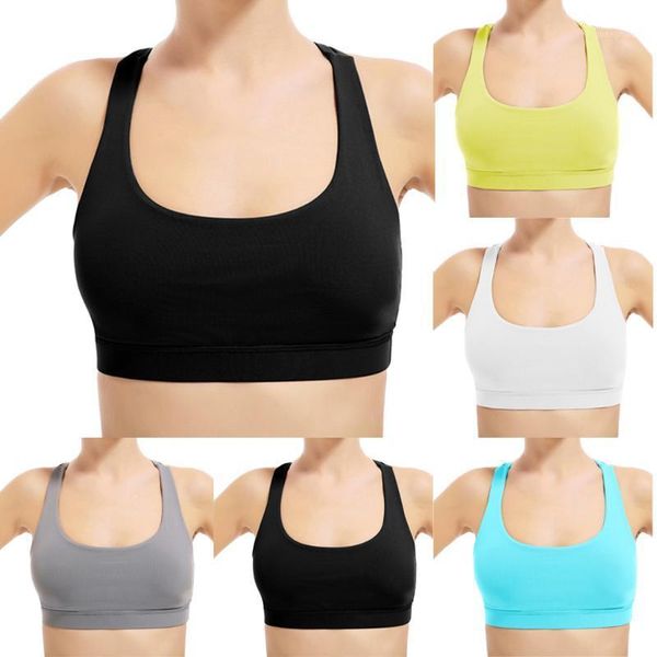 

gym clothing seamless bra ladies sports fashionable bras cross back -proof quick dry fitness yoga underwear woman1, White;black