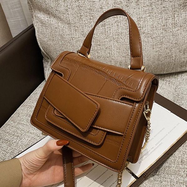 

cross body luxury stone pattern shoulder handbag 2021 spring high-quality pu leather crossbody bay designer chain bag