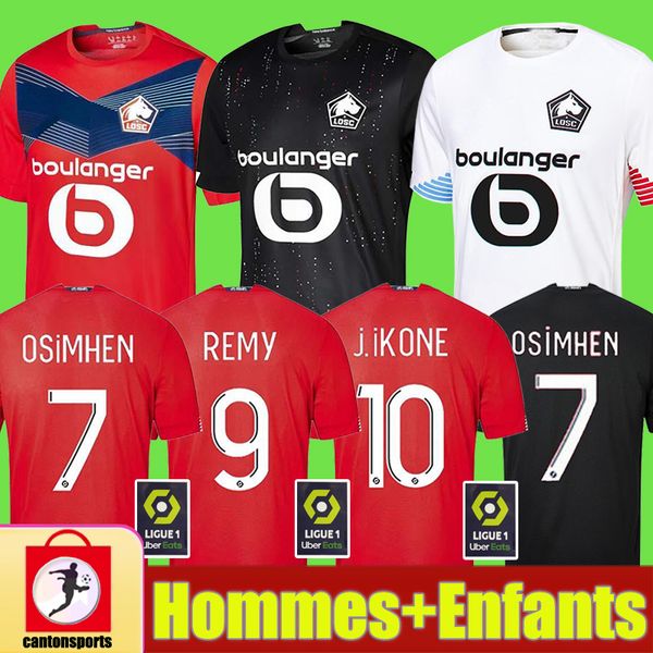 

2020 2021 losc lille soccer jerseys david fonte bamba yazici football shirts 20 21 lille olympique jikone 10# maillot hommes enfants kids, Black;yellow