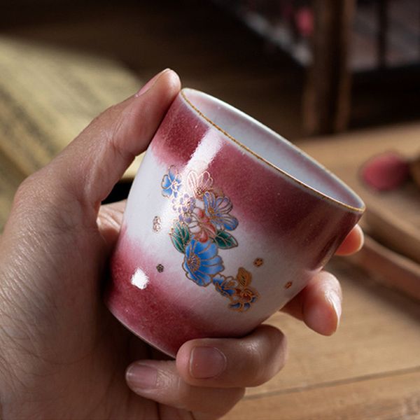 Ручная краска, булавка, чашка Ming Tea Master, чаша для чая, аксессуары, красная керамическая чашка для чая, горячая распродажа, домашний декор