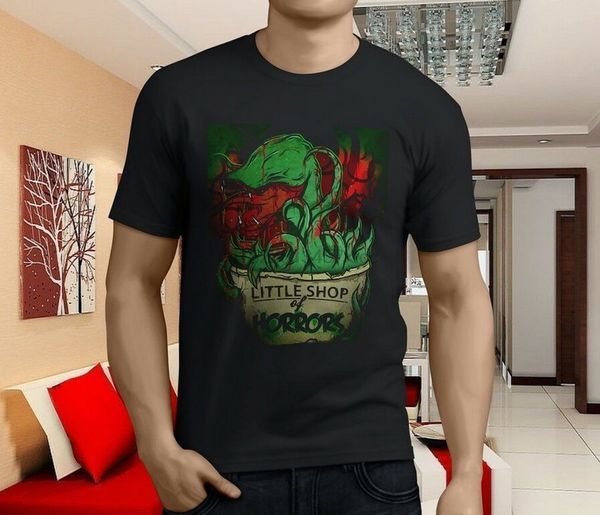 

new little shop of horrors логотип horror comedy mens черная футболка размер s-3xl спортивная одежда мужчин топы футболочку спорта с капюшон