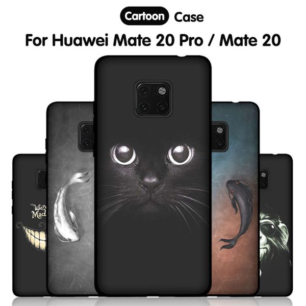 

jurchen - silicone sheath of huawei mate20 pro, thin back cover of huawei mate20 pro 20 x 20x, with cartoon