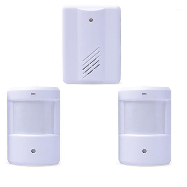 

wirless infrared alarm door bell driveway garage system motion sensor 2 transmitter with 1 receiver1
