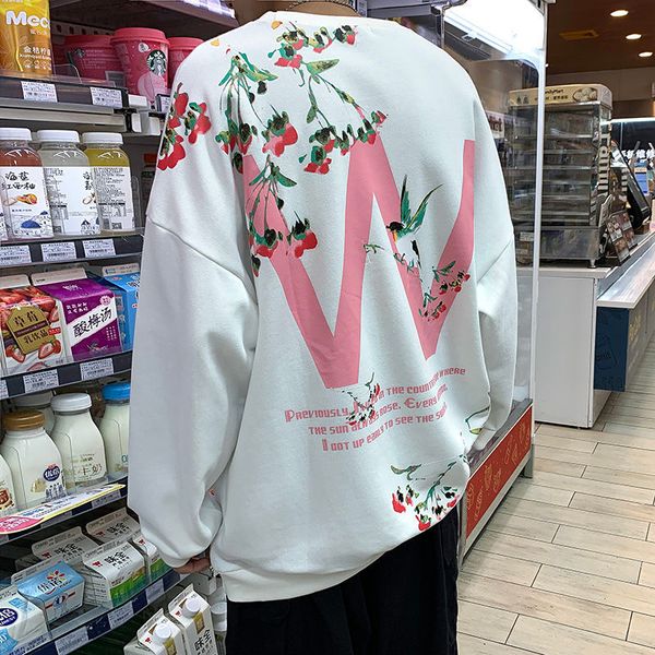 

2021 male sweat spring and winter new thin letter m-5xl long sleeve sweater clothes 2skq, Black