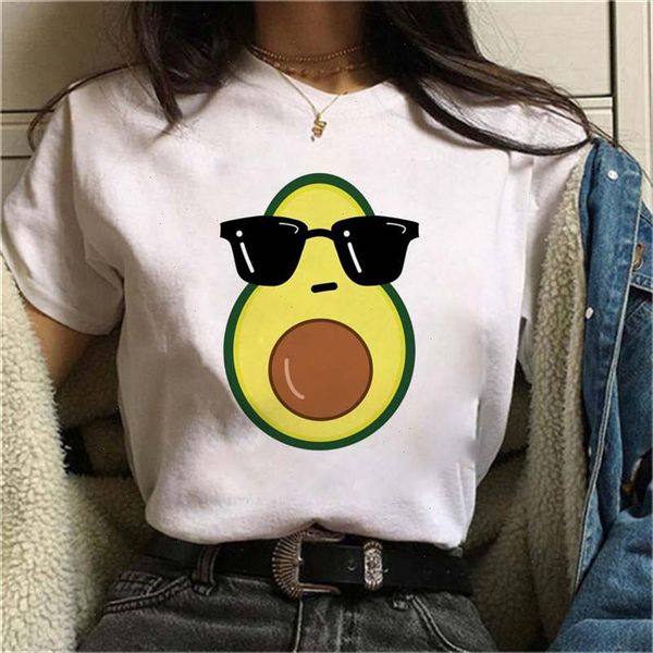 

new avocado vegan women t shirt ulzzang kawaii cartoon tshirt harajuku 90s graphic female short sleeve funny tee, White